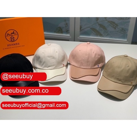 Hermes High Quality Canvas fabric Peaked cap