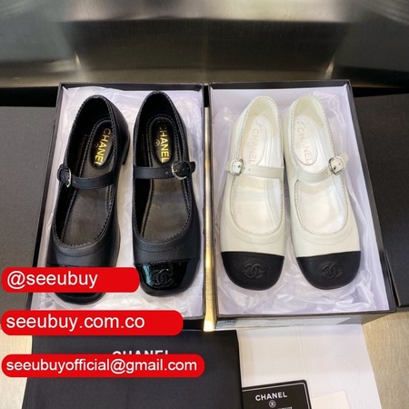 Best Replica China Mary Jane White/Black shoes