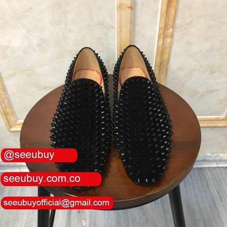 Cheap Christian louboutin shoes men black Outlet