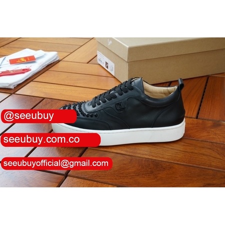 wholesale christian louboutin mens black shoes