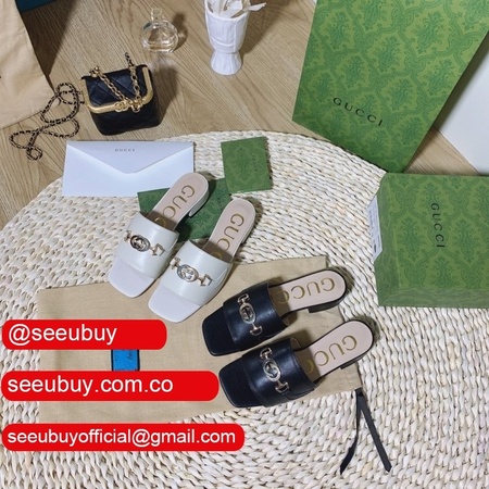 7 Star Replica Gucci 2021 Slippers white/black series GG Shoes