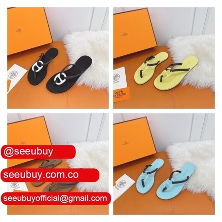 Hermes Blue/Brown/Yellow/Black Sandals Slippers replica shoes