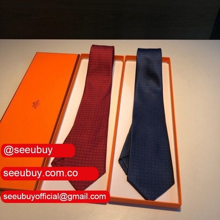 Hermes Faconnee H tie in hand-sewn silk