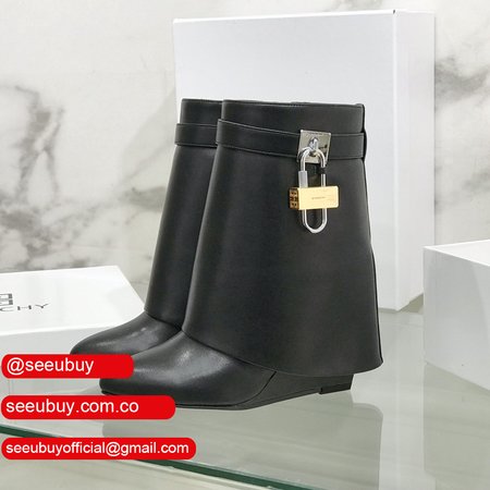 Givenchy Women's Shark Lock Ankle Boots in Leather